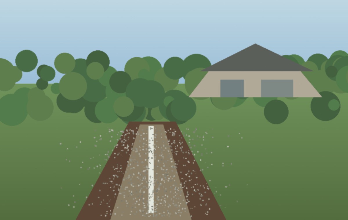 Drainage planning area at a Cumming Georgia home