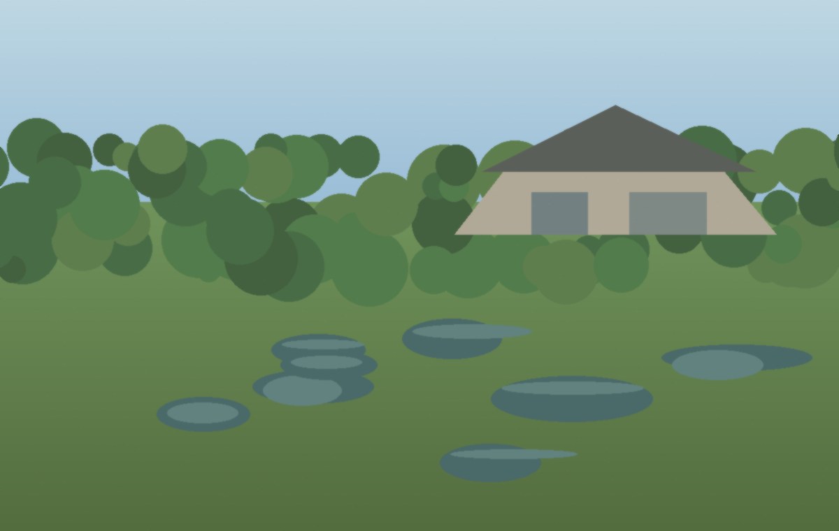 Local yard condition relevant to French drain installation in Cumming