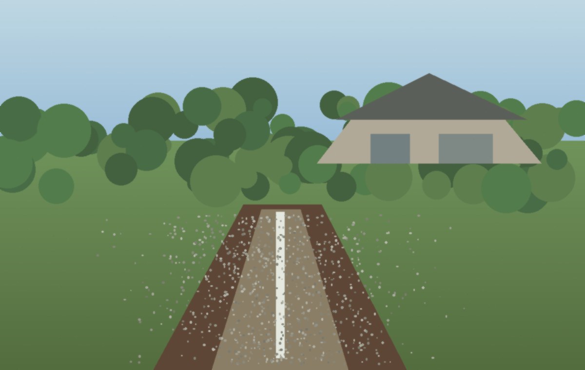Property context photo for planning a French drain in Cumming Georgia